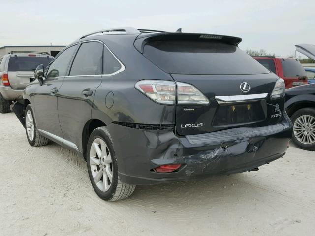 2T2ZK1BA7AC009603 - 2010 LEXUS RX 350 GRAY photo 3