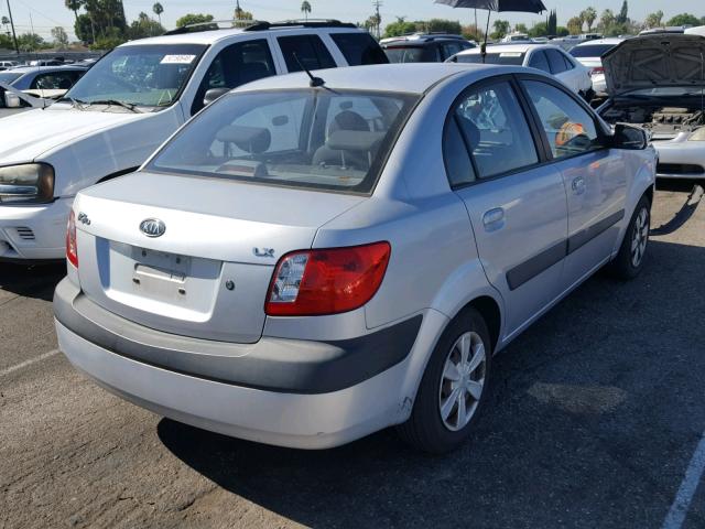 KNADE123276186497 - 2007 KIA RIO BASE SILVER photo 4