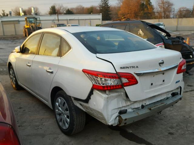 3N1AB7AP5DL697518 - 2013 NISSAN SENTRA S WHITE photo 3