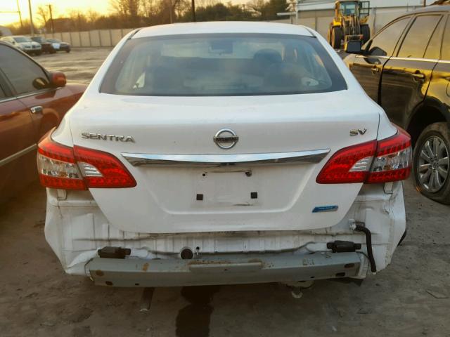 3N1AB7AP5DL697518 - 2013 NISSAN SENTRA S WHITE photo 9