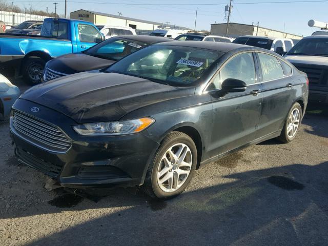 3FA6P0HD7ER157261 - 2014 FORD FUSION SE BLUE photo 2