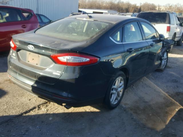 3FA6P0HD7ER157261 - 2014 FORD FUSION SE BLUE photo 4