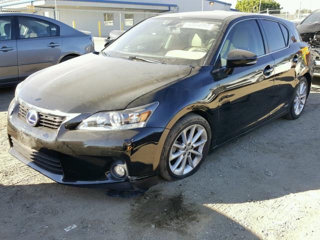 JTHKD5BH6D2145422 - 2013 LEXUS CT 200 BLACK photo 2