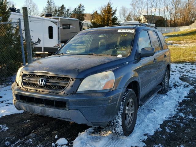 2HKYF18594H567825 - 2004 HONDA PILOT EXL GREEN photo 2