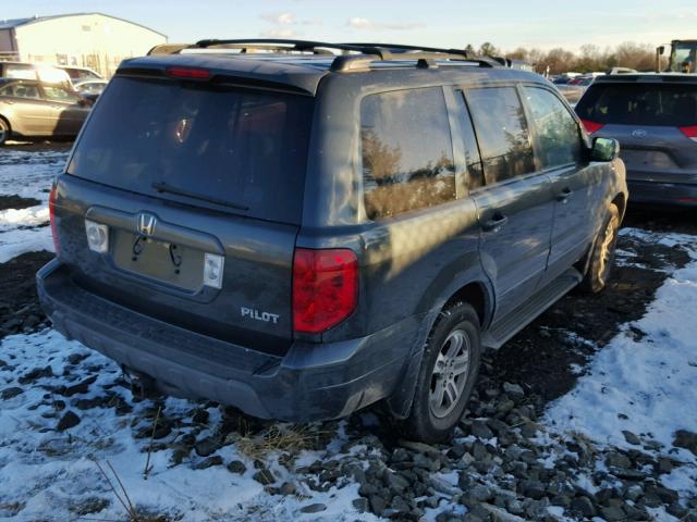 2HKYF18594H567825 - 2004 HONDA PILOT EXL GREEN photo 4