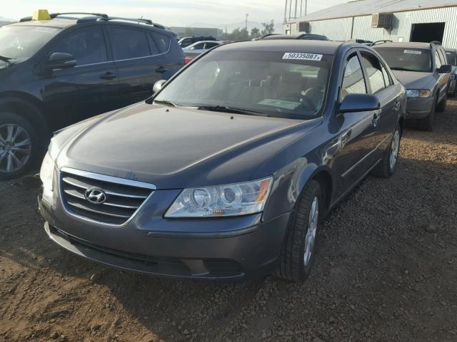 5NPET46C79H424944 - 2009 HYUNDAI SONATA GLS BLUE photo 2