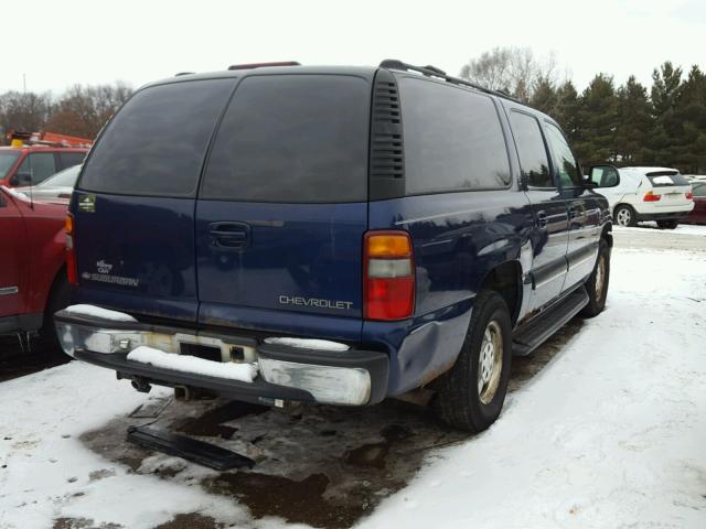 1GNFK16T21J234459 - 2001 CHEVROLET SUBURBAN K BLUE photo 4