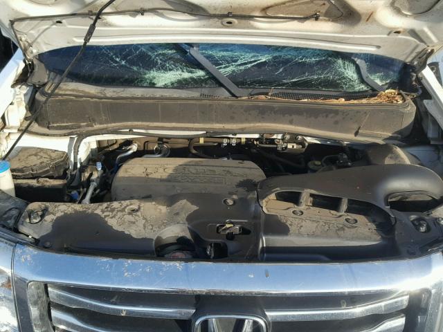 5FNYF3H42CB036174 - 2012 HONDA PILOT EX WHITE photo 7