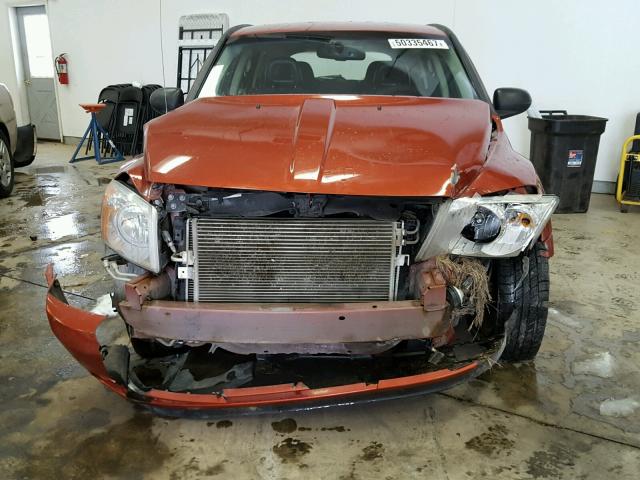 1B3HB48A69D118904 - 2009 DODGE CALIBER SX ORANGE photo 9