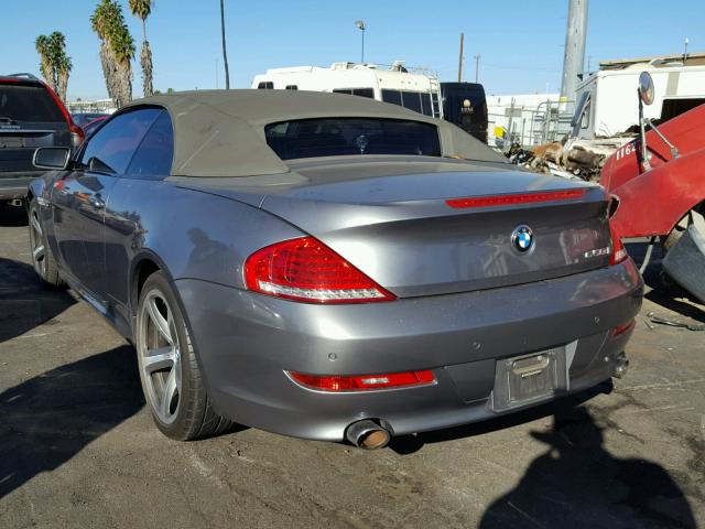 WBAEB53568CX63099 - 2008 BMW 650 I GRAY photo 3