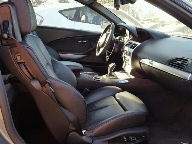 WBAEB53568CX63099 - 2008 BMW 650 I GRAY photo 5