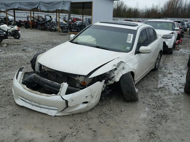 5KBCP3F87AB015459 - 2010 HONDA ACCORD EXL WHITE photo 2