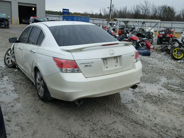 5KBCP3F87AB015459 - 2010 HONDA ACCORD EXL WHITE photo 3