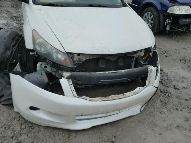 5KBCP3F87AB015459 - 2010 HONDA ACCORD EXL WHITE photo 9