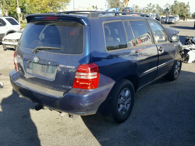 JTEGF21A730119549 - 2003 TOYOTA HIGHLANDER BLUE photo 4