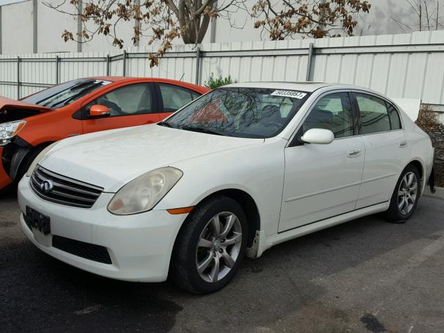 JNKCV51E36M522417 - 2006 INFINITI G35 WHITE photo 2