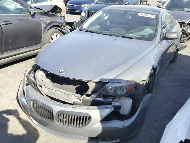 WBAEH13406CR49457 - 2006 BMW 650 I GRAY photo 2