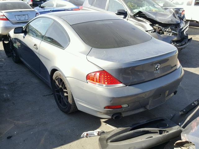 WBAEH13406CR49457 - 2006 BMW 650 I GRAY photo 3