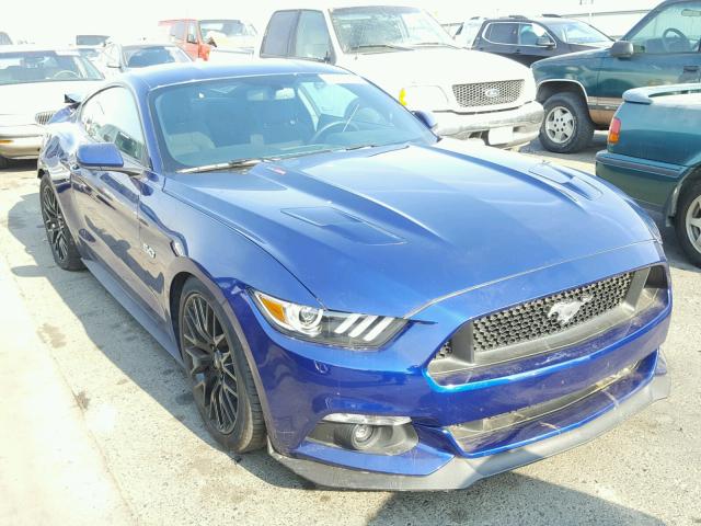 1FA6P8CFXG5290593 - 2016 FORD MUSTANG GT BLUE photo 1