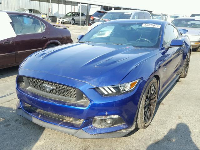 1FA6P8CFXG5290593 - 2016 FORD MUSTANG GT BLUE photo 2