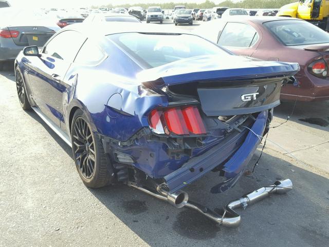 1FA6P8CFXG5290593 - 2016 FORD MUSTANG GT BLUE photo 3