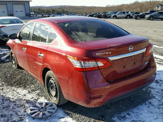 3N1AB7AP8DL639774 - 2013 NISSAN SENTRA S RED photo 3