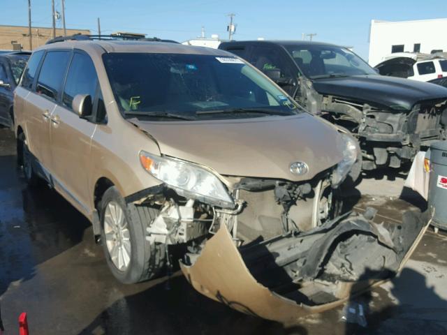 5TDYK3DC7CS217727 - 2012 TOYOTA SIENNA XLE GOLD photo 1