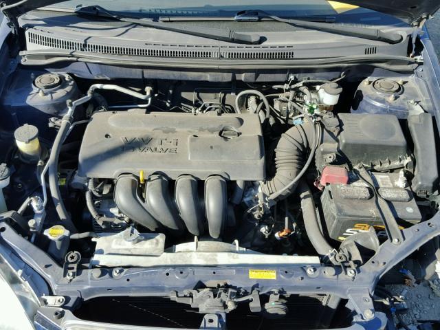 1NXBR32E73Z077496 - 2003 TOYOTA COROLLA BLUE photo 7