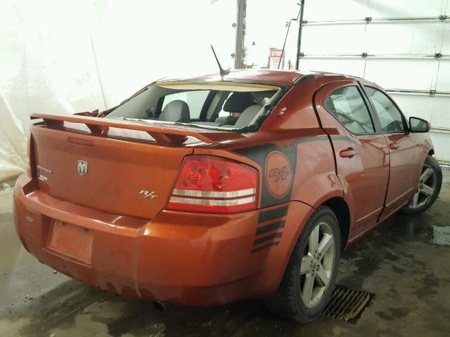 1B3LC76M38N199178 - 2008 DODGE AVENGER R/ ORANGE photo 4