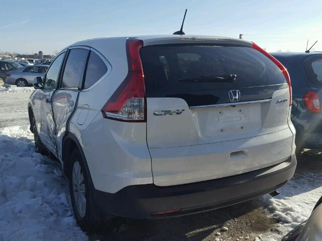 2HKRM4H76DH113822 - 2013 HONDA CR-V EXL WHITE photo 3