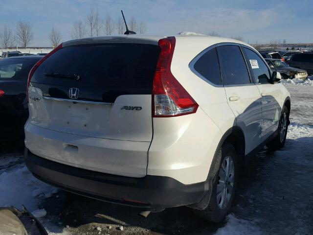 2HKRM4H76DH113822 - 2013 HONDA CR-V EXL WHITE photo 4