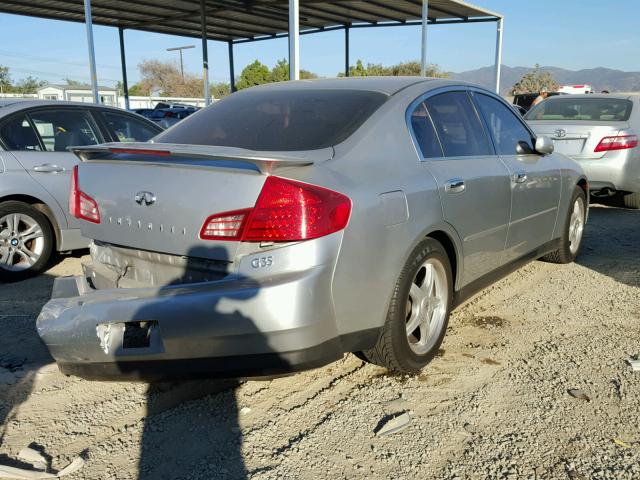 JNKCV51EX3M322999 - 2003 INFINITI G35 SILVER photo 4