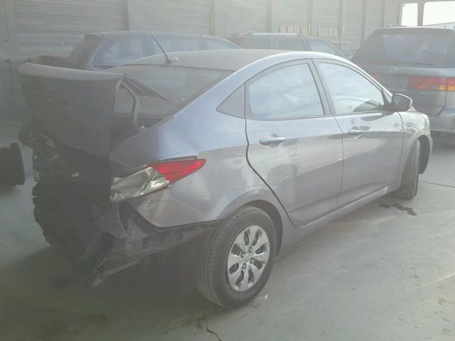 KMHCT4AE4GU084974 - 2016 HYUNDAI ACCENT SE CHARCOAL photo 4