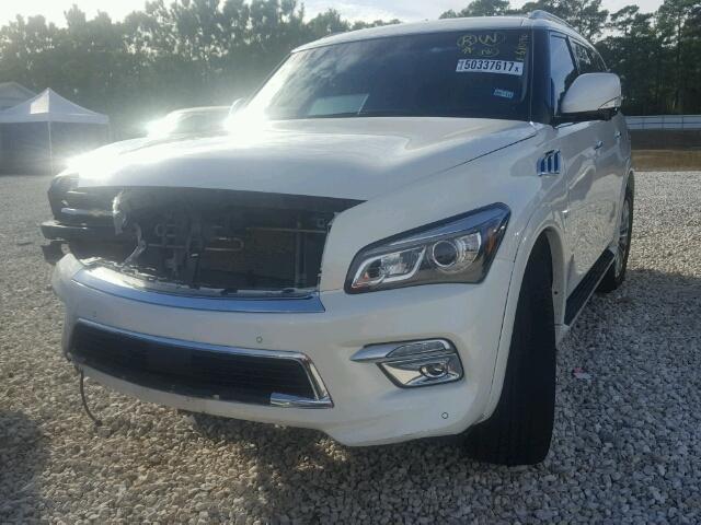 JN8AZ2NF4G9610190 - 2016 INFINITI QX80 WHITE photo 2