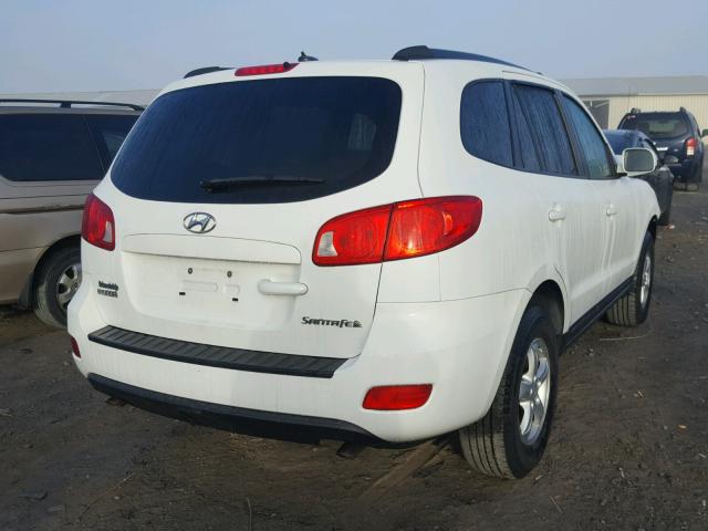 5NMSG13D78H180968 - 2008 HYUNDAI SANTA FE G WHITE photo 4