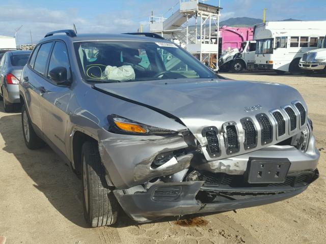 1C4PJLAB6GW146407 - 2016 JEEP CHEROKEE S SILVER photo 1