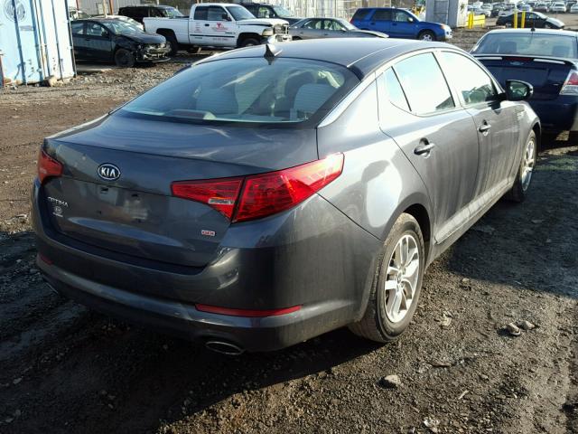 KNAGM4A71B5058031 - 2011 KIA OPTIMA LX GRAY photo 4