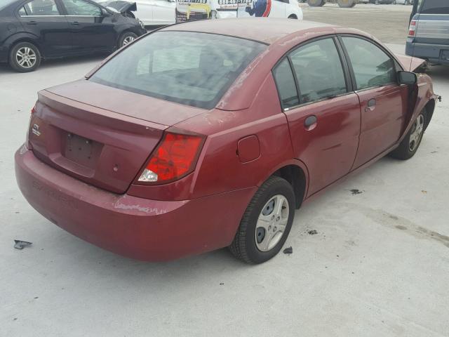 1G8AG52F04Z115028 - 2004 SATURN ION LEVEL 勃艮第红 照片 4