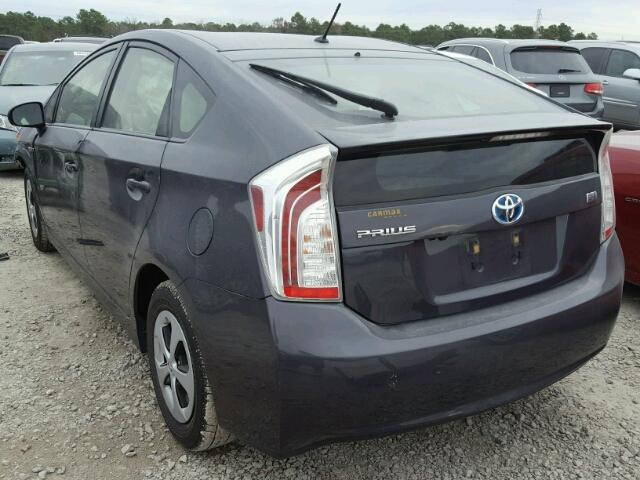 JTDKN3DU3F0438173 - 2015 TOYOTA PRIUS GRAY photo 3