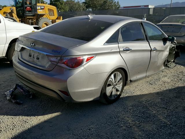 KMHEC4A42DA079835 - 2013 HYUNDAI SONATA HYB SILVER photo 4