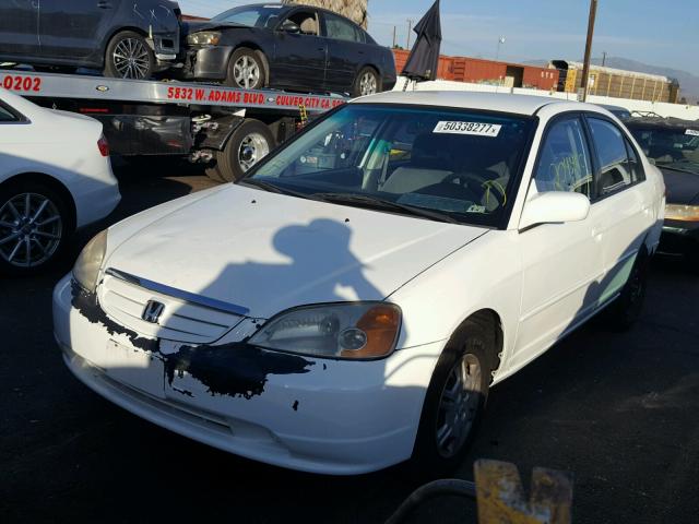 2HGES16541H552933 - 2001 HONDA CIVIC LX WHITE photo 2