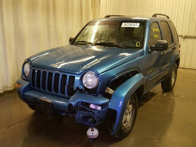 1J8GL58KX3W546081 - 2003 JEEP LIBERTY LI BLUE photo 2