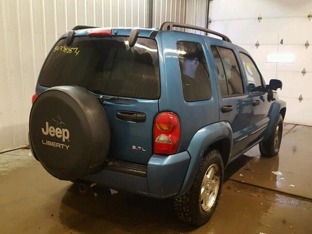 1J8GL58KX3W546081 - 2003 JEEP LIBERTY LI BLUE photo 4