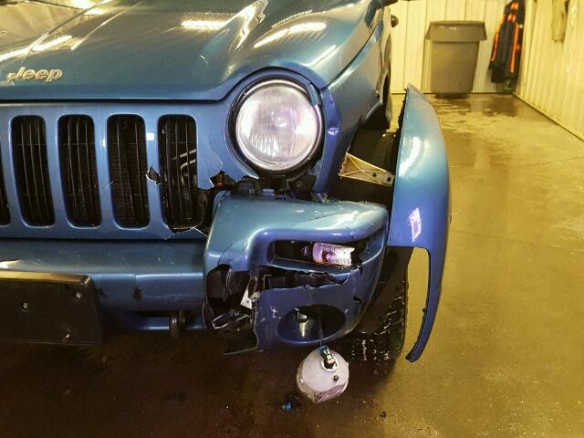 1J8GL58KX3W546081 - 2003 JEEP LIBERTY LI BLUE photo 9