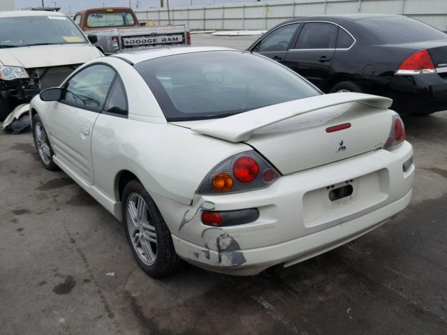 4A3AC84HX4E039355 - 2004 MITSUBISHI ECLIPSE GT WHITE photo 3