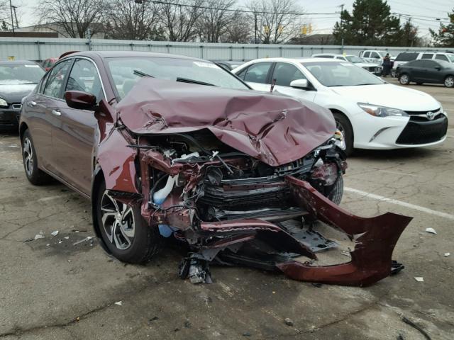 1HGCR2F31HA081369 - 2017 HONDA ACCORD LX MAROON photo 1