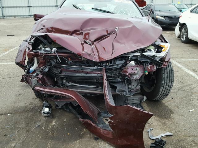 1HGCR2F31HA081369 - 2017 HONDA ACCORD LX MAROON photo 9