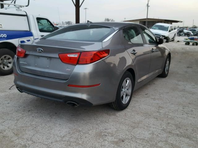 5XXGM4A7XEG294017 - 2014 KIA OPTIMA LX GRAY photo 4