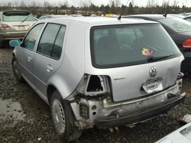 9BWGK61J924011521 - 2002 VOLKSWAGEN GOLF GLS SILVER photo 3