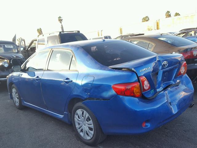 1NXBU40E89Z081203 - 2009 TOYOTA COROLLA BA BLUE photo 3